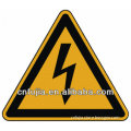 lightning warning metal sign road sign